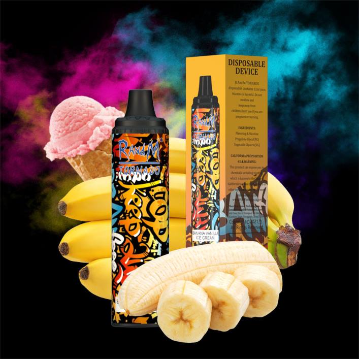 Fumot RandM Vape | RandM Tornado 00P2280 6000 Airflow Control Vape Pod Gerät 1St Pina Colada Rum